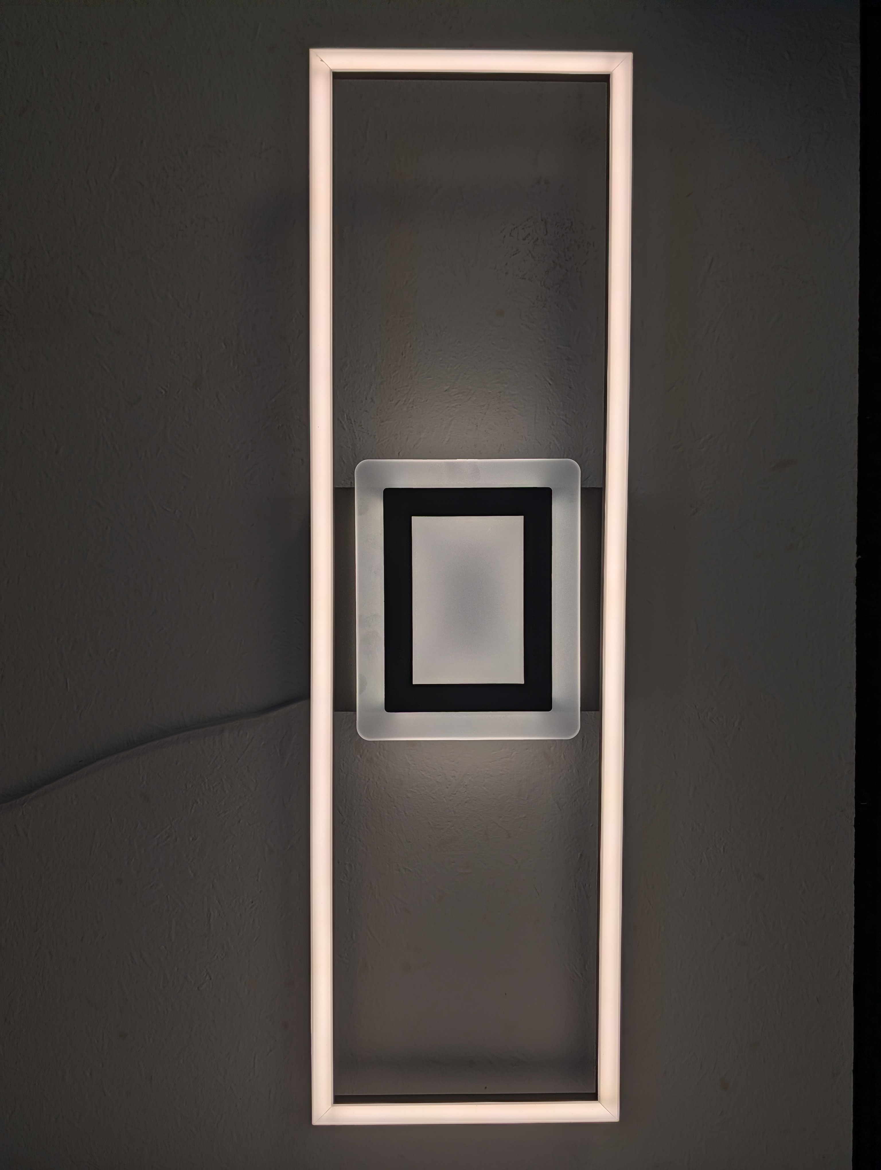 MeLiTec LED Rahmen Deckenleuchte D140 dunkelgrau Ablage, Elektrisches Gerät, Schalter,