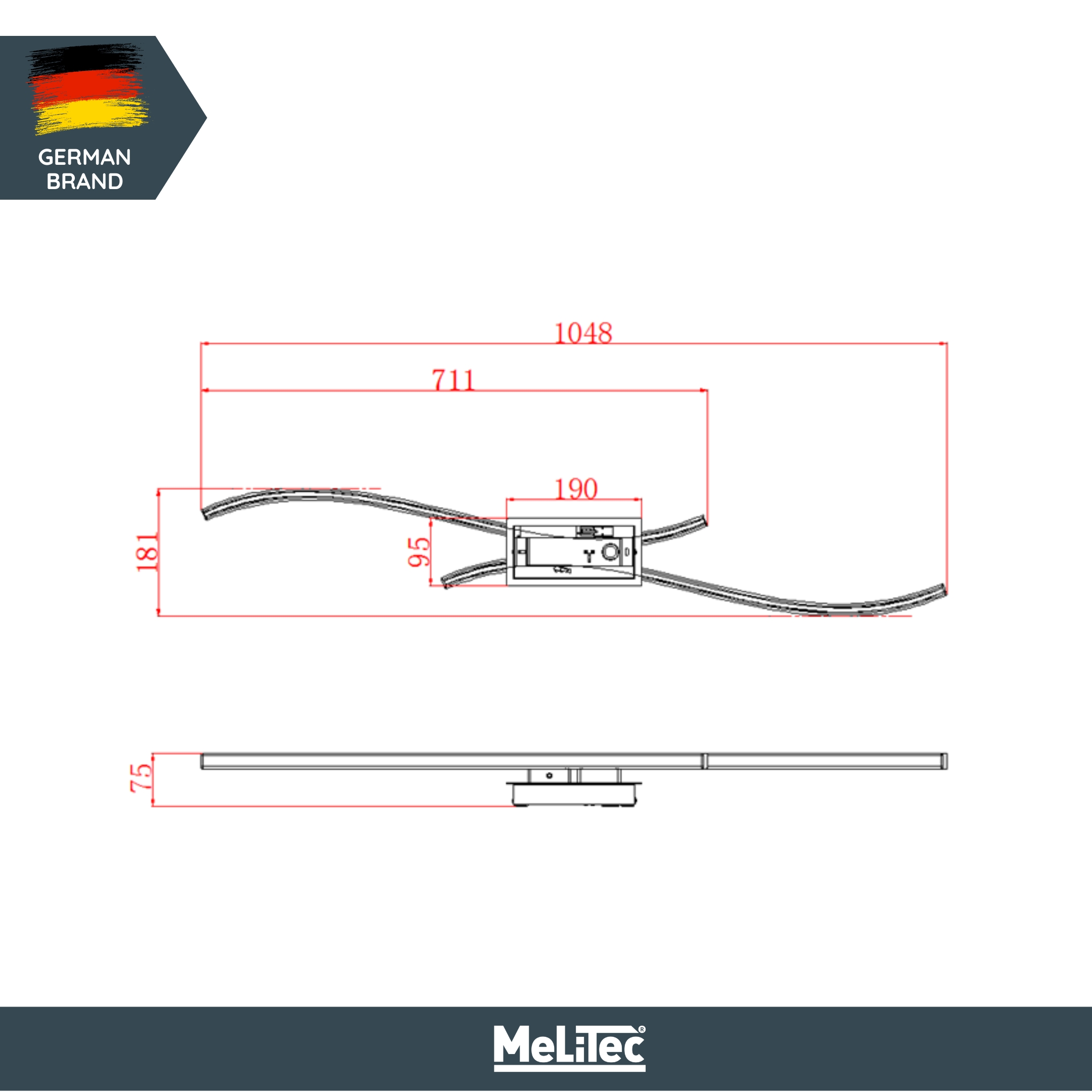 MeLiTec LED Deckenleuchte D100, nickel matt MeLiTec LED Deckenleuchte D100, nickel matt