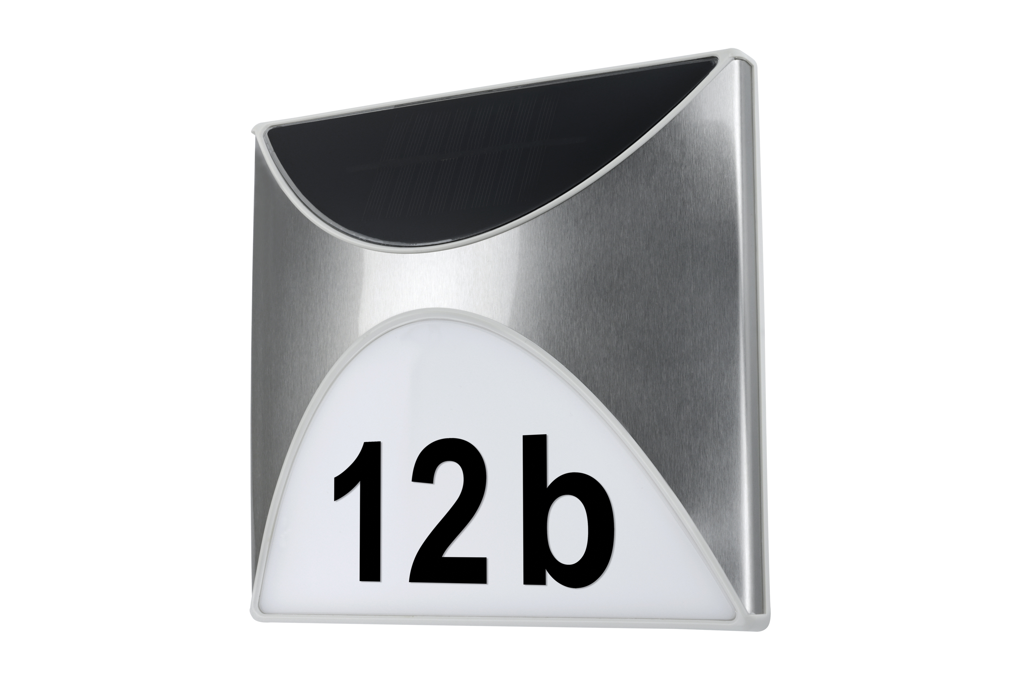 MeLiTec Solar Hausnummer SH04 beleuchtet, Edelstahl MeLiTec Solar Hausnummer SH04 beleuchtet, Edelstahl