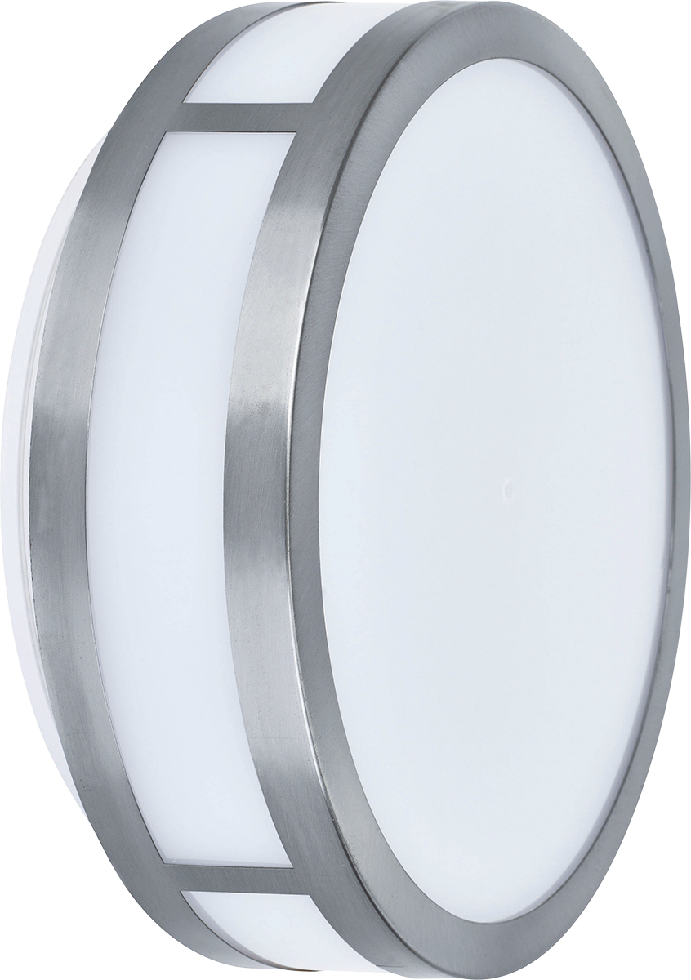 MeLiTec LED Wand Außenleuchte 139, rund Dämmerungssensor, weiß