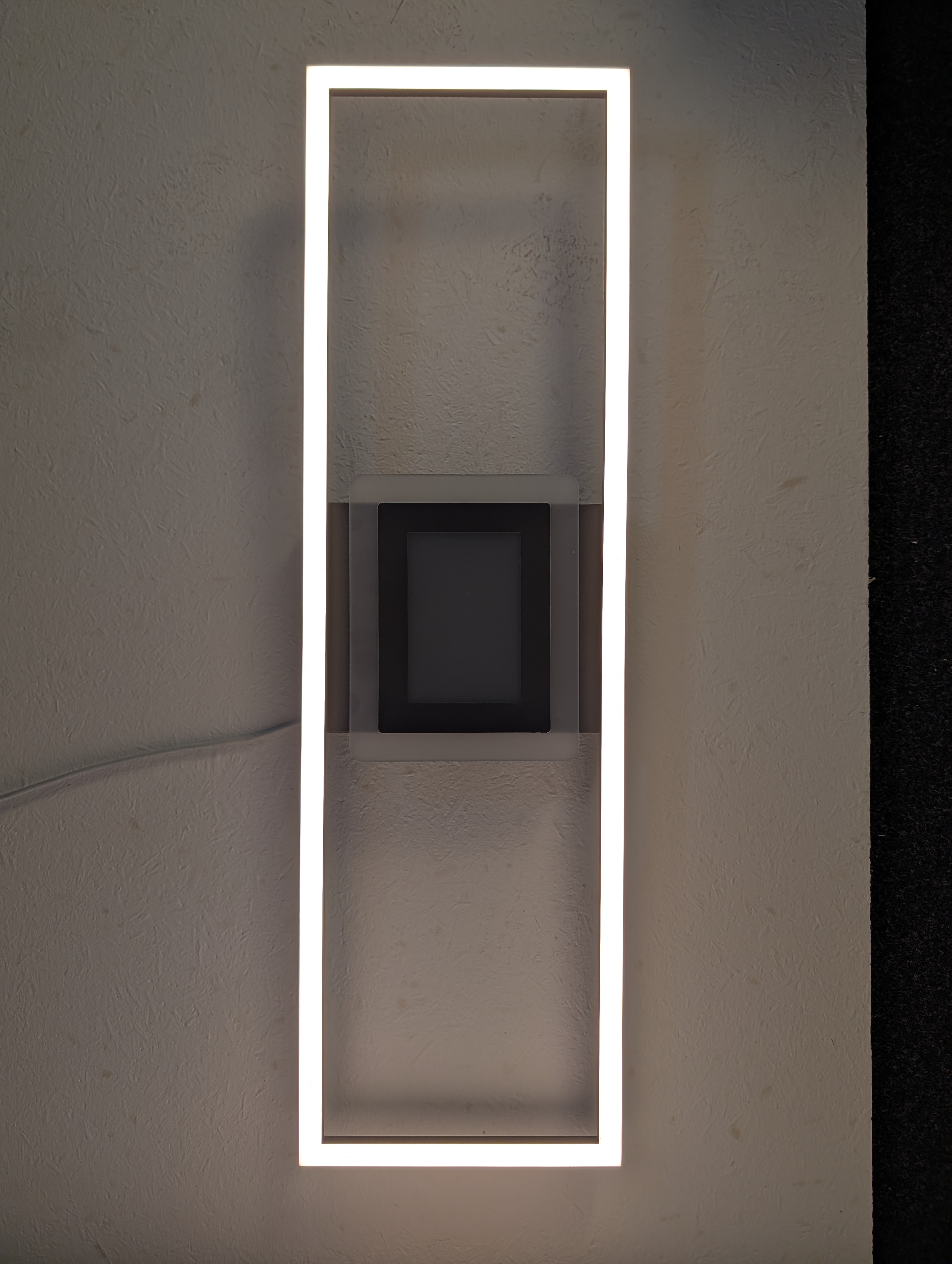MeLiTec LED Rahmen Deckenleuchte D140 dunkelgrau Ablage, Elektronik, Hardware, Überwachen, Bildschirm,