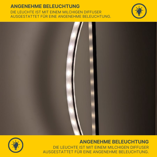 DELETE MeLiTec LED Stehleuchte ST28-1, mit Tastdimmer, nickel matt