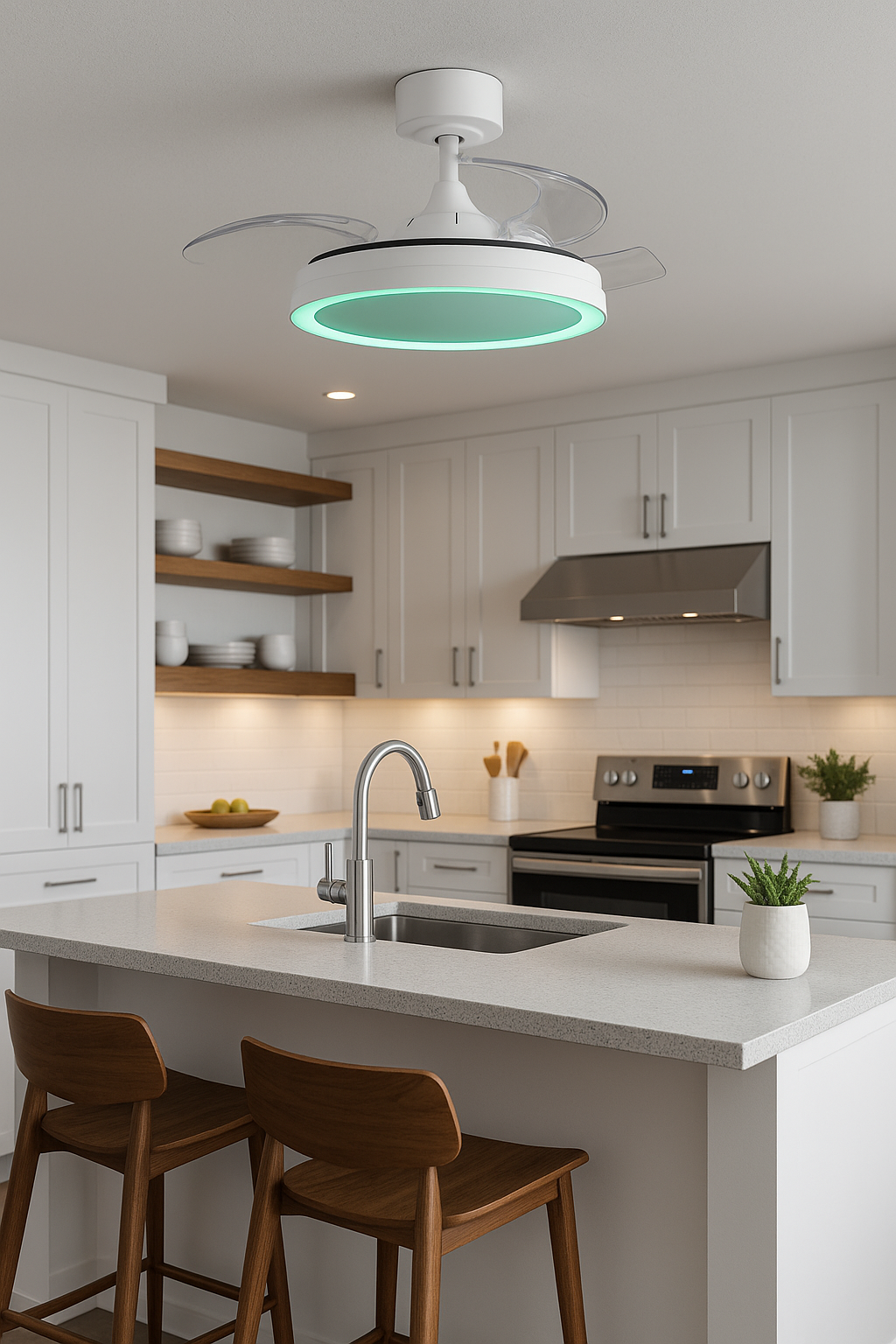 Drinnen, Küche, Innenarchitektur, Deckenventilator, Elektrisches Gerät, 