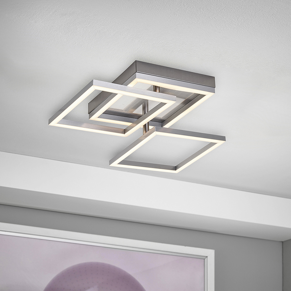 MeLiTec LED Deckenleuchte D119, LED Arme schwenkbar, nickel-matt MeLiTec LED Deckenleuchte D119, LED Arme schwenkbar, nickel-matt