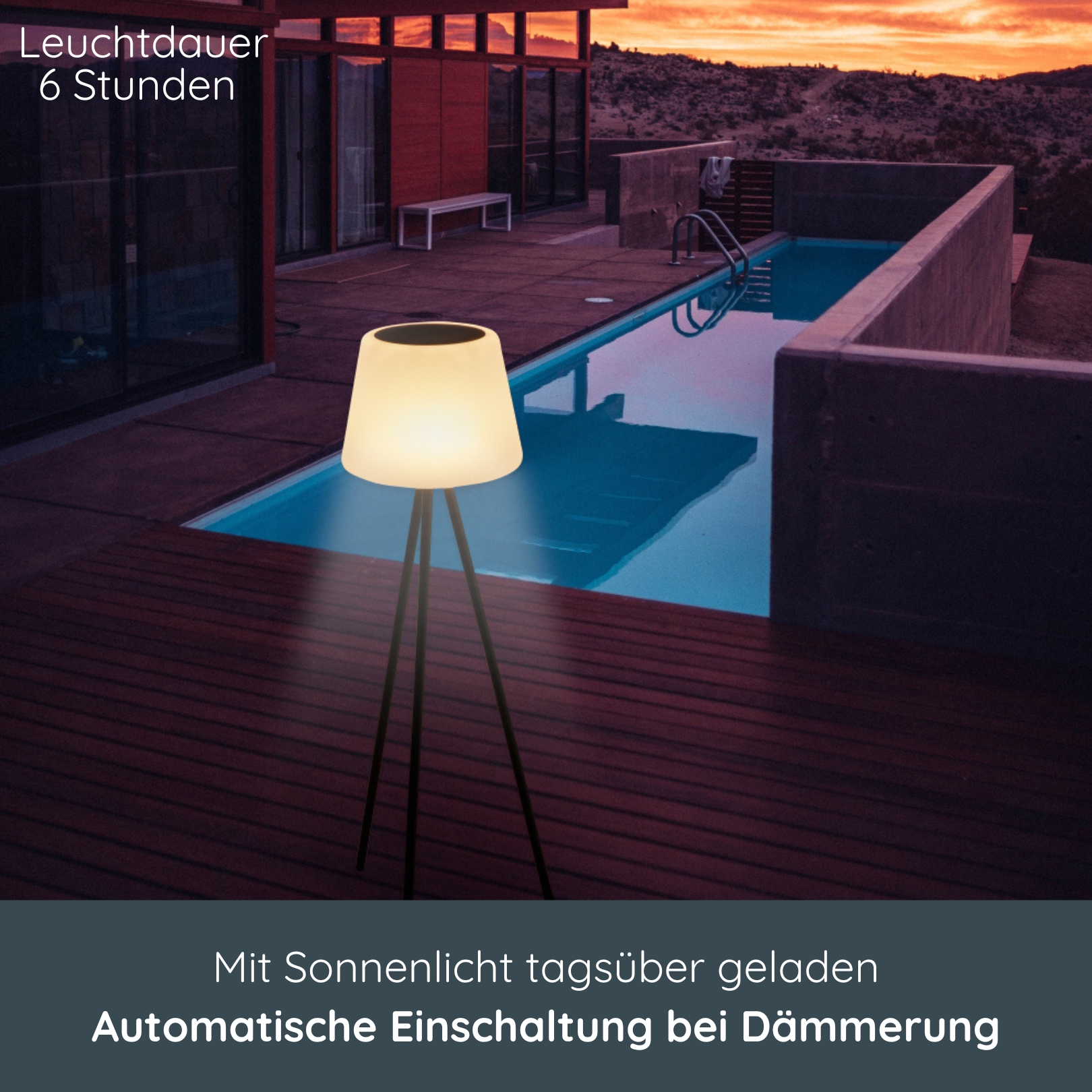 MeLiTec, Solarleuchte für Terrasse und Garten, Solar Lounge RGB Light, SO50 mit Fernbedienung Lampe, Bank, Mobiliar,