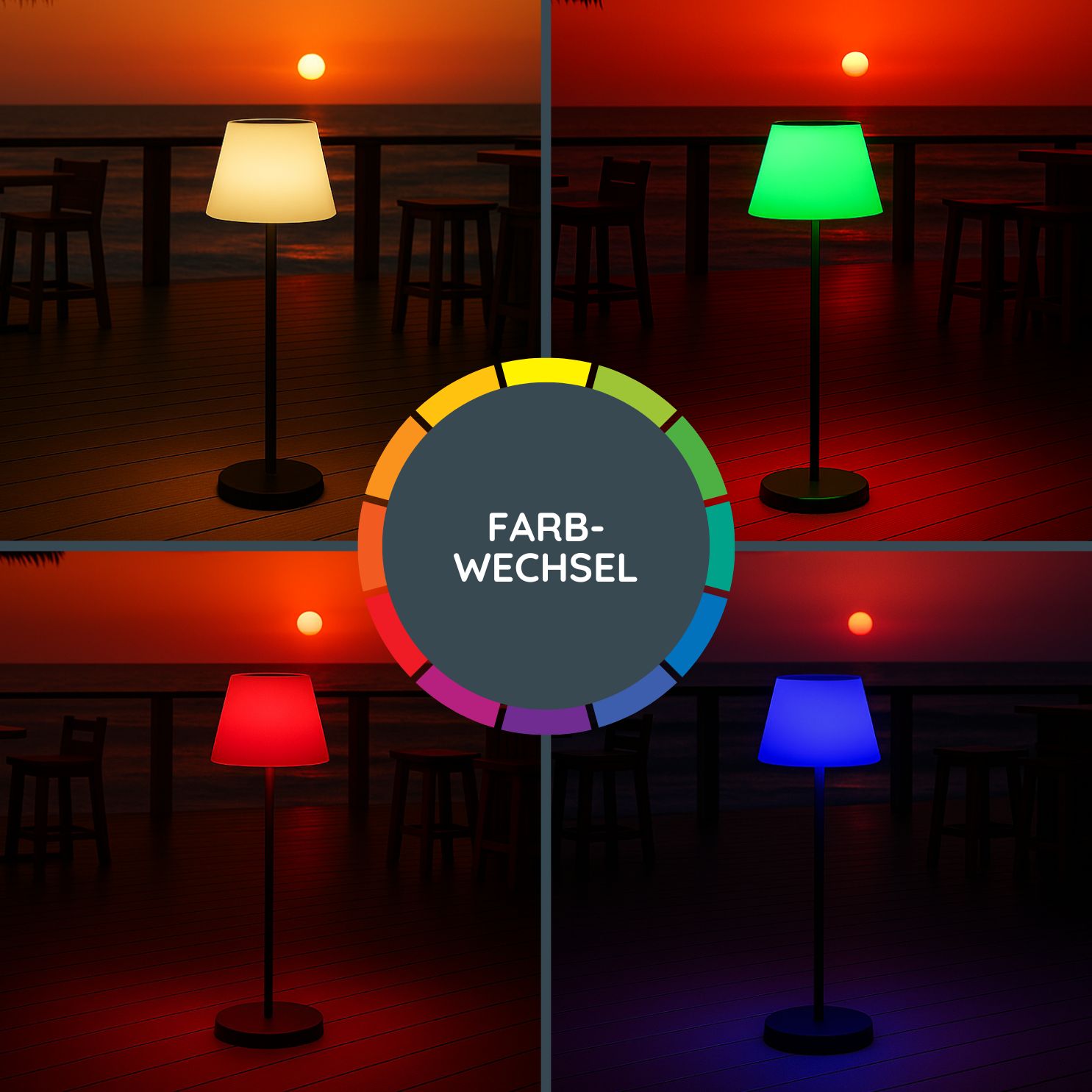 MeLiTec Solarleuchte für Terrasse und Garten, Solar Lounge Light, SO50-1 mit Fernbedienung Beleuchtung, Lampe, Stuhl, Mobiliar,