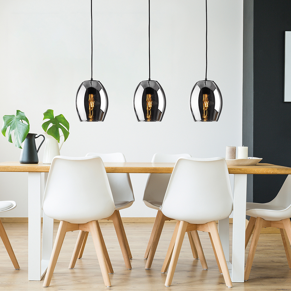 Pendelleuchte DP27 Glas 3flammig Rauchglas B-Ware Pendelleuchte DP27 Glas 3flammig Rauchglas B-Ware