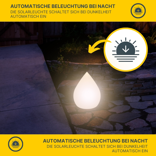 MeLiTec Solarleuchte - mehrfarbige Bodenbeleuchtung für Garten, Balkon & Terrasse - Solar-Bodenleuchte mit Farbwechsel bis 8h Leuchtdauer - Höhe 39cm - inkl. Akku - Kunststoff - Tropfen-Form - LK07-6 MeLiTec Solarleuchte - mehrfarbige Bodenbeleuchtung für Garten, Balkon & Terrasse - Solar-Bodenleuchte mit Farbwechsel bis 8h Leuchtdauer - Höhe 39cm - inkl. Akku - Kunststoff - Tropfen-Form - LK07-6