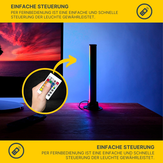 MeLiTec 2 Tischleuchten RGBW ML03/ ML04 mit Musiksensor, weiß oder schwarz MeLiTec 2 Tischleuchten RGBW ML03/ ML04 mit Musiksensor, weiß oder schwarz