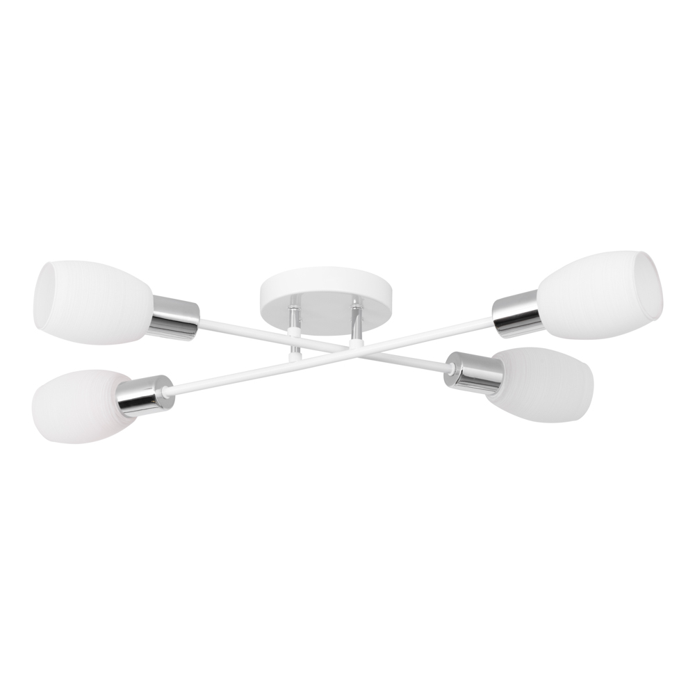 SPOT Light Tosca Deckenleuchte 4xE14 40W Weiss/Chrom SPOT Light Tosca Deckenleuchte 4xE14 40W Weiss/Chrom