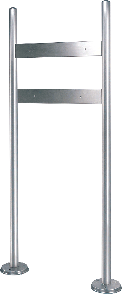 Edelstahl Briefkastenständer PBS2, B-Ware Aluminium, Zaun,